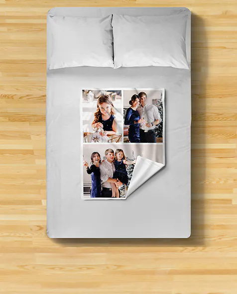 Coperta Personalizzata Con Foto - Morbida Flanella Su Misura (80x120 Cm) - Regalo Unico