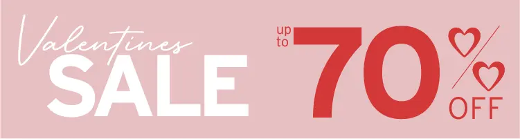 Saldi di San Valentino fino al 70% di sconto