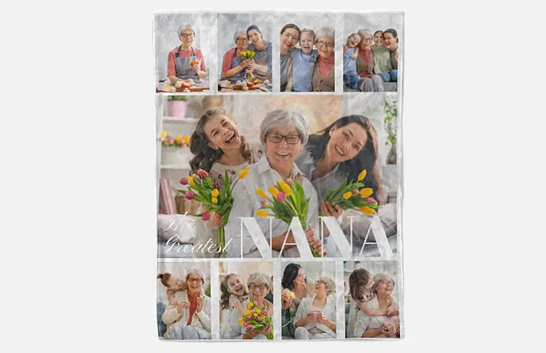 Coperta fotografica Printerpix con foto di famiglia