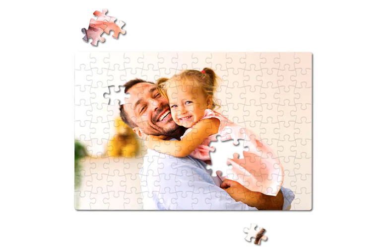 Puzzle di legno del tramonto
