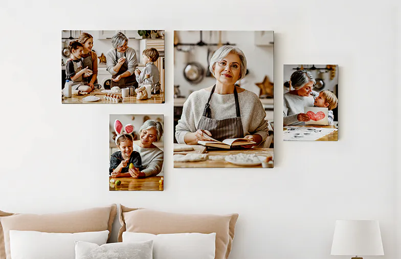Idee regalo fotografiche per la festa della mamma di Printerpix Tutti i layout e le dimensioni