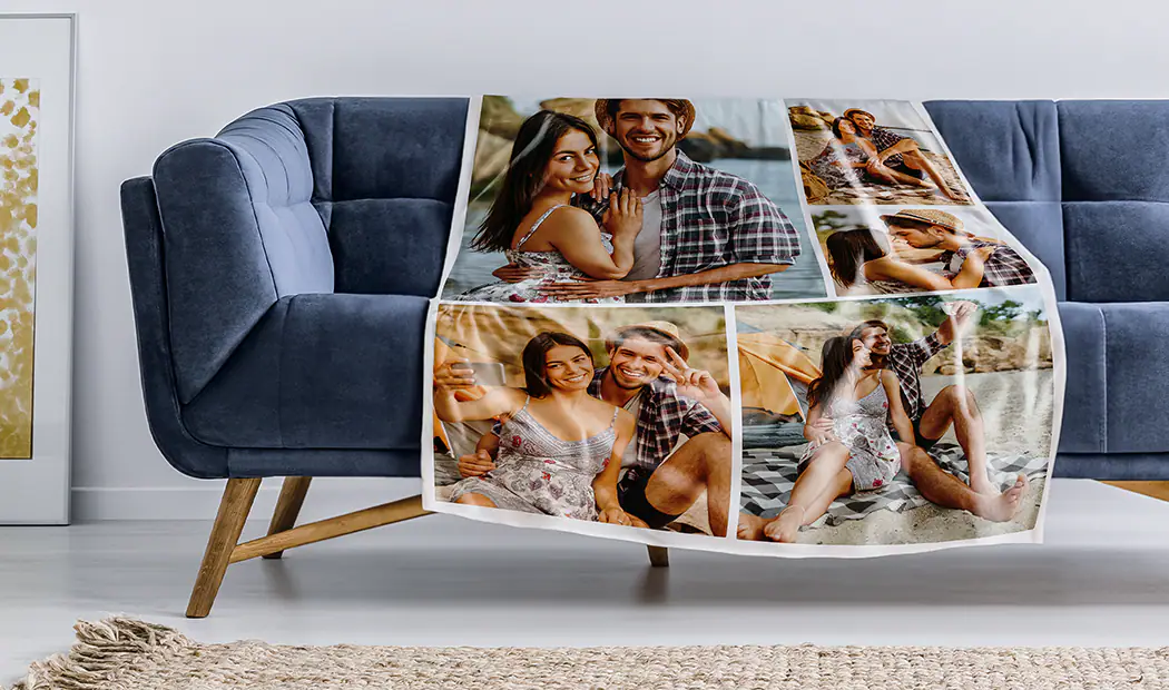 Coperta fotografica Mink Touch di Printerpix|Coperta fotografica Printerpix con foto di famiglia|Grande coperta fotografica su letto matrimoniale con foto di ragazza|Immagine della coperta fotografica con confronto delle dimensioni|Immagine collage in bianco e nero della coperta fotografica|xvfdgbdfb|||||