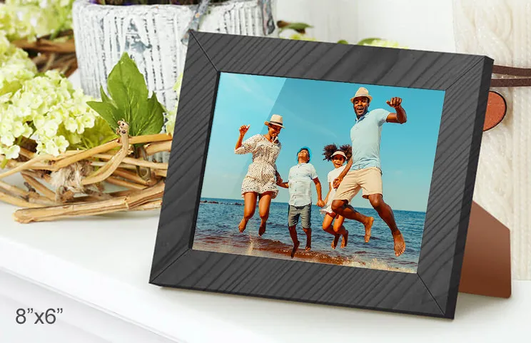 Foto incorniciata 16x12 della famiglia in spiaggia