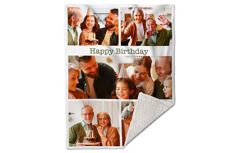 Idee regalo di compleanno coperta collage xl