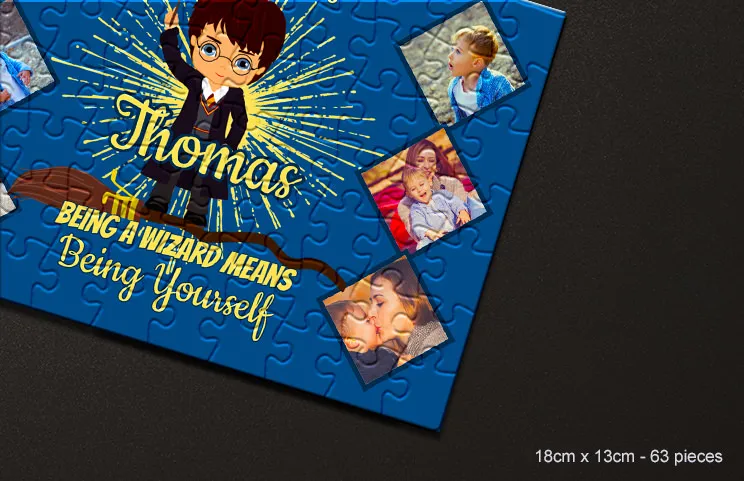 puzzle di cartone stile di vita compleanno