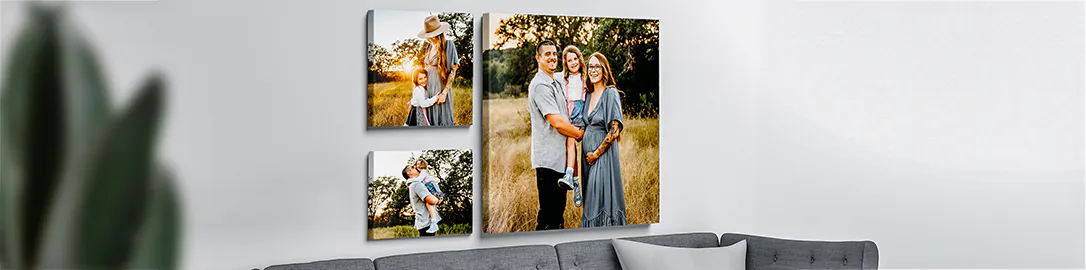 Stampa su tela collage di due amiche felici