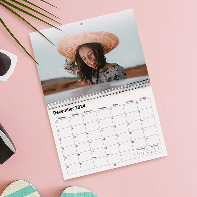 Calendario a doppia pagina A5