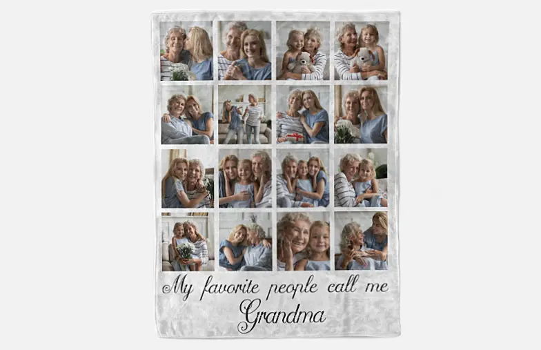 Coperta fotografica Printerpix con foto di famiglia
