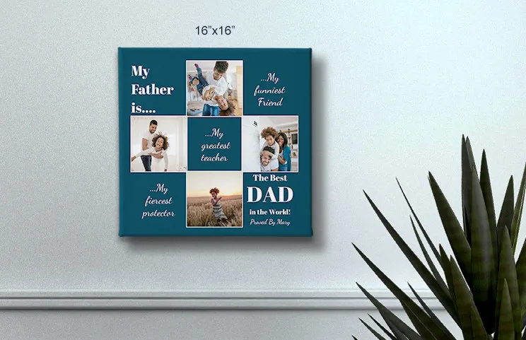 16x20 mio padre è... tela collage