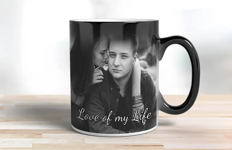 Tazza magica personalizzata di Printerpix che cambia colore con il calore con foto personalizzata di un bambino rivelata