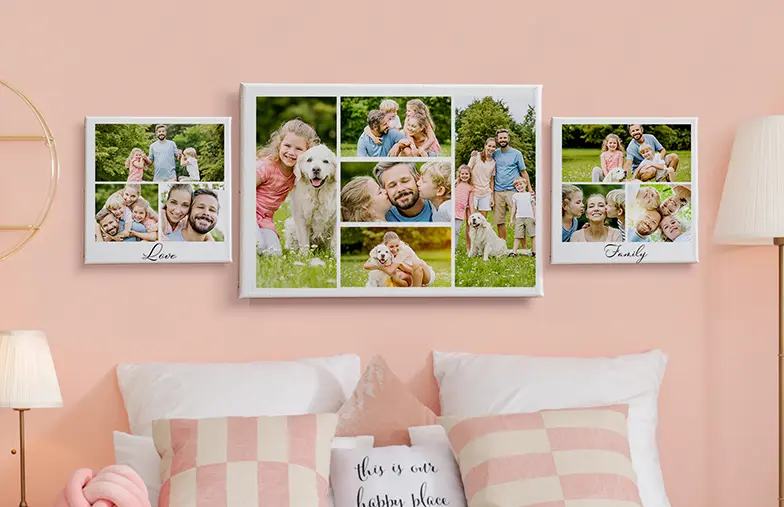 Tela fotografica personalizzata per la festa della mamma di Printerpix Tutti i layout e le dimensioni