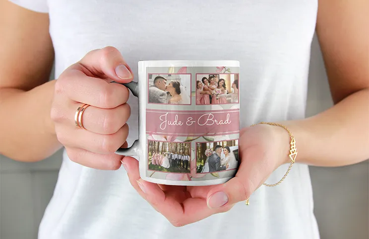 Tazza con foto di matrimonio