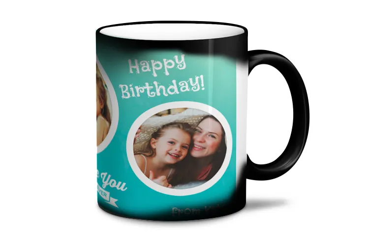 Tazza magica da vicino