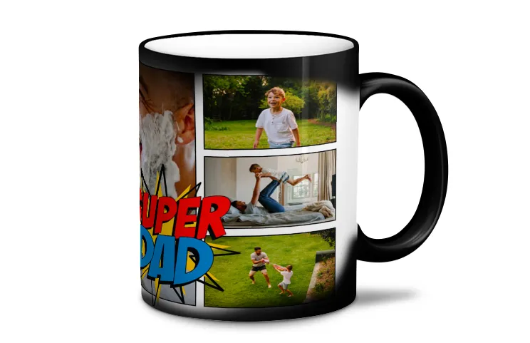 Tè dalla teiera versato nella tazza magica