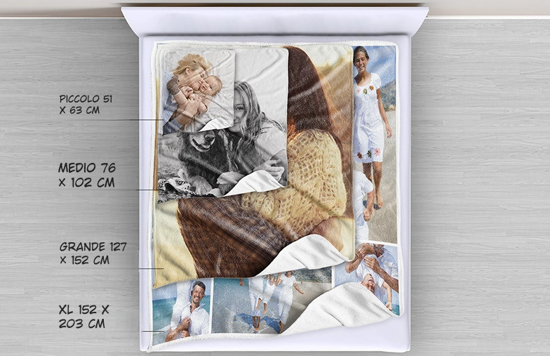 Immagine della coperta fotografica con confronto delle dimensioni