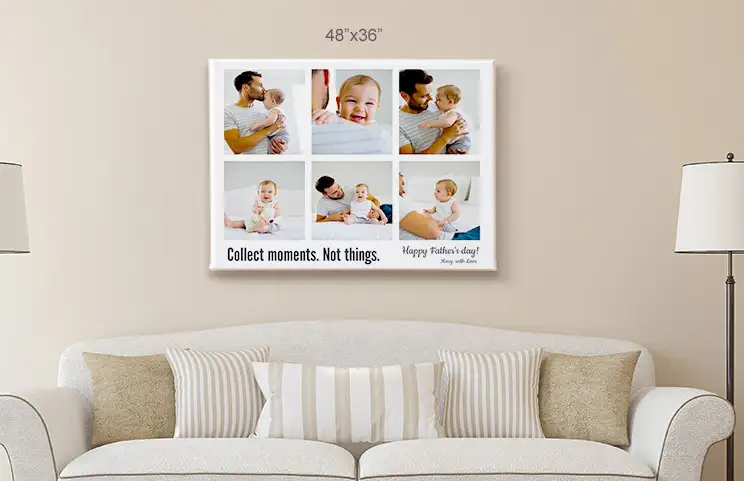 Tela collage su parete