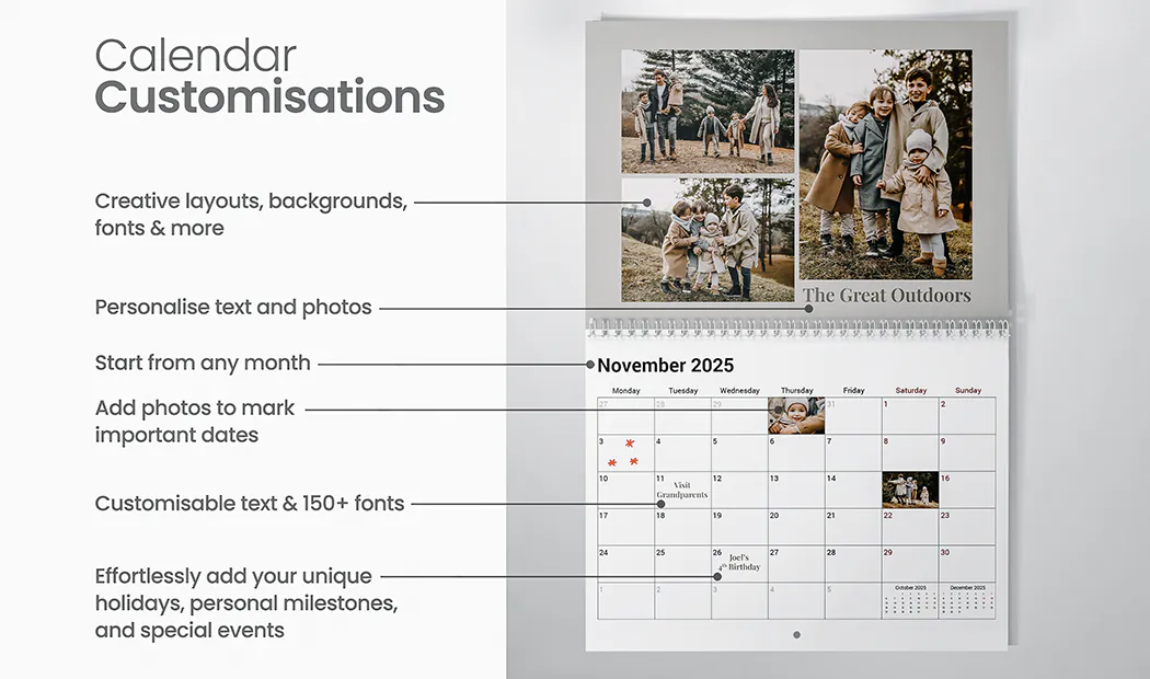 Calendario da Parete Personalizzato