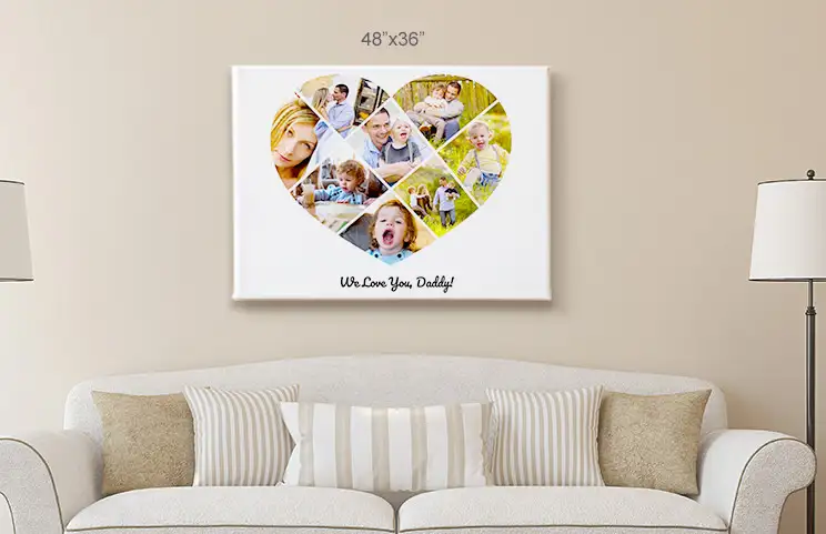 Tela collage su parete