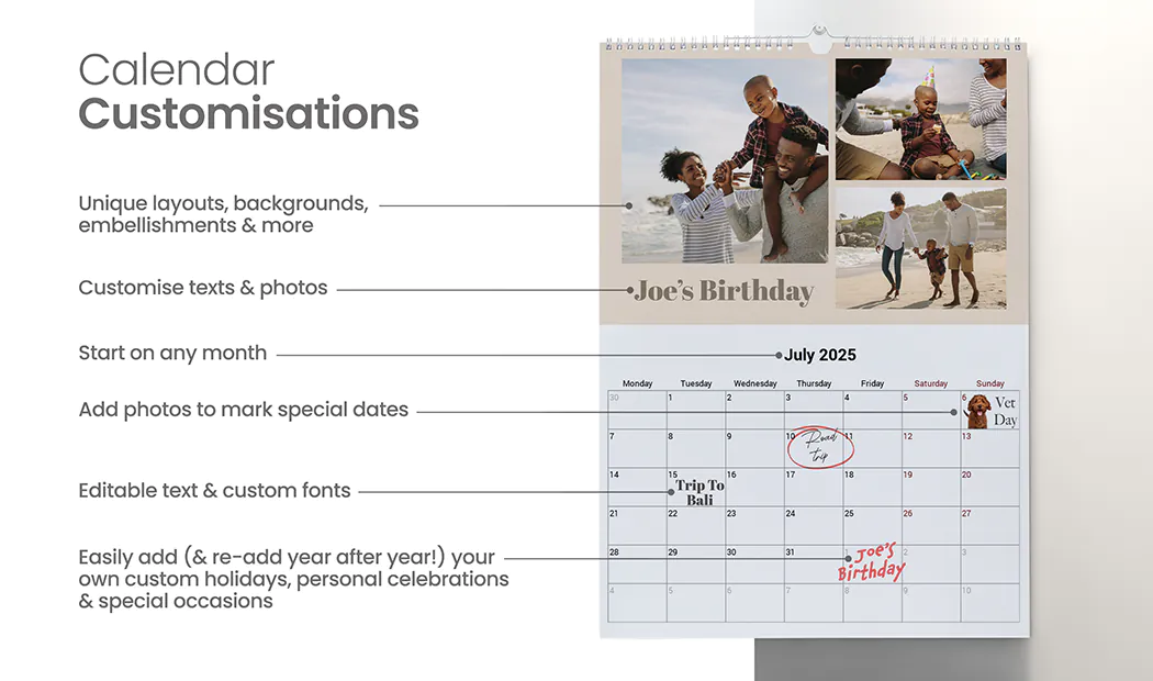 Calendario da Parete Personalizzato