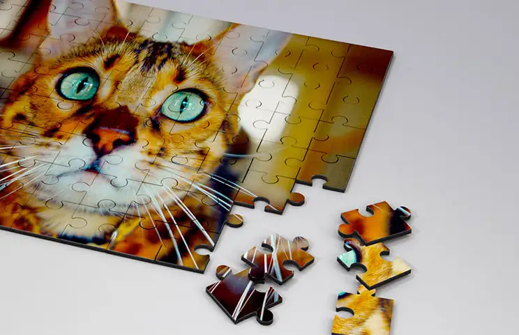 Puzzle in legno di gatto