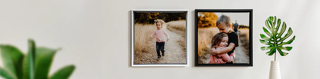 parete della galleria di stampe su tela