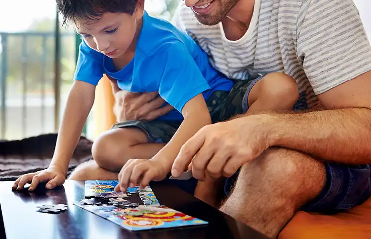 puzzle personalizzato di cartone con foto di famiglia