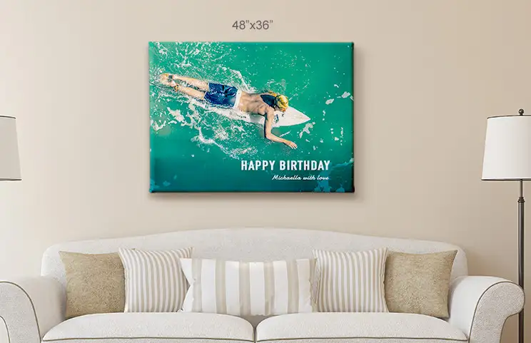 Dimensioni di stampa su tela