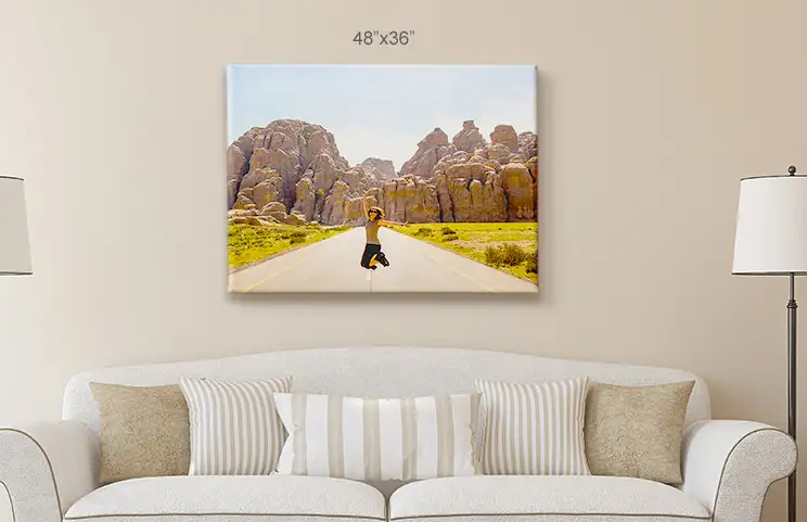 Dimensioni di stampa su tela