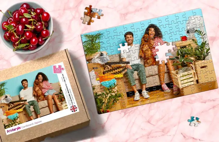 puzzle personalizzato di cartone con foto di famiglia
