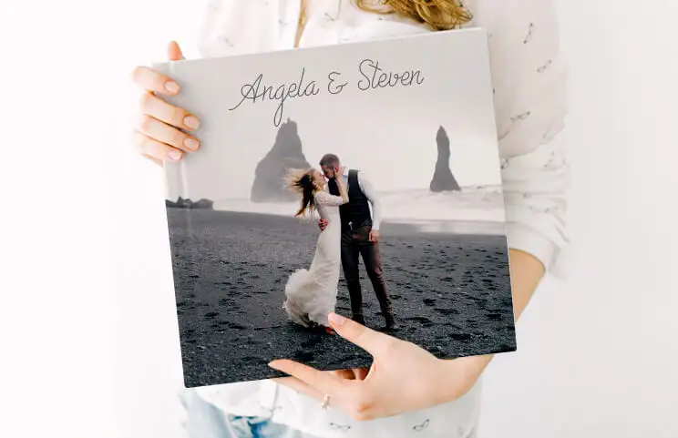 Fotolibro con copertina rigida da vicino