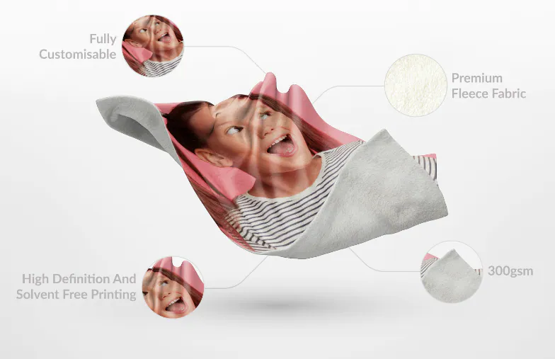 Coperta in pile personalizzata: tessuto premium, stampa ad alta definizione, completamente personalizzabile. Regalo perfetto!